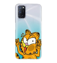 Oppo A52/A72/A92 Uyumlu Garfield Desenli Şeffaf Telefon Kılıfı