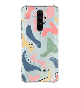 Xiaomi Redmi Note 8 Pro Köşe Korumalı Antişok Kapak Abstract Tasarımlı Şeffaf Silikon Kılıf