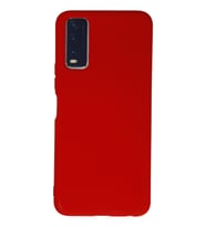 Vivo Y11s Kılıf Kamera Korumalı Silikon Rubber Arka Kapak (Kırmızı)