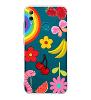 PrintiFy Huawei P Smart 2019 ile Uyumlu Water Color 5  Kamera Korumalı Şeffaf  Kılıf