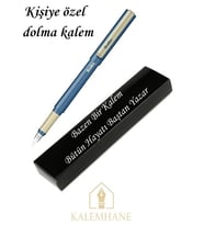 Kişiye Özel Scrikss Dolma Kalem Özel Kutulu (İndigo) (Mavi)