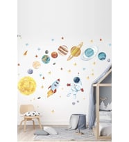 Efekt Reklam Astronot Ve Gezegenler Mega Set Duvar Sticker op1