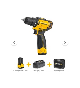 12 Volt Akülü Vidalama 1.5 Amper Li-ion Çift Akü