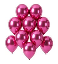 Fuşya Renk Lateks krom Balon (15 cm) - 10 Adet