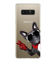 PrintiFy Samsung Galaxy Note 8 ile Uyumlu 1mm Slim Fit Köpek 2 050e Baskılı Şeffaf  Kılıf