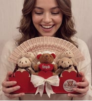 Premium Ahşap Kutuda Bearbloom Ayıcık Buketi - No26