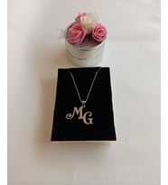 Harf Kolye İkili 925 Ayar Gümüş Kişiye Özel