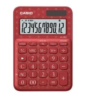 Casio MS-20UC-JRD 12 Hane Kırmızı Desenli Masa Üstü Hesap Makinesi