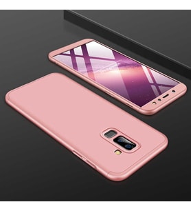 Samsung Galaxy A6 Plus 2018 Uyumlu Kılıf Zore Ays Kapak (Siyah-Mavi)