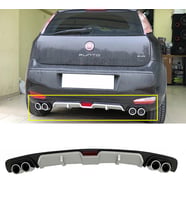 Fiat Punto Evo Gri Difüzör 4 Krom Egzoz Görünümlü Difizör Arka Ek Body Kit