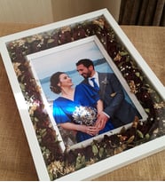 30x40 cm Verda Anı Çerçevesi- Derinlik 3 Cm- Beyaz Ahşap Çerçeve- Çiçek Tasarımı İçin Hediye Çerçeve