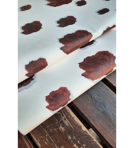 Bordo Güllü Lux Pelur Kağıt - Hediye Paketi Paketleme Pelur Kağıt 10 Adet - 50x7 (Kahverengi)