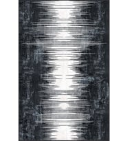 Eliana Home Baskılı, Yıkanabilir Kaymaz Taban Salon Halısı LNA0469 100x150 cm (Siyah)