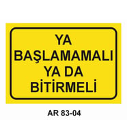 İŞ GÜVENLİĞİ UYARI LEVHASI 1 ADET PVC 21 X 29CM