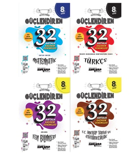 Ankara Yayıncılık Lgs Ankara Yayıncılık 32 Haftalık Matematik Türkçe Fen Inkilap Deneme Seti Atasözleri Sözlüğühediye (Çok Renkli)