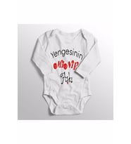 Unisex Bebek Yengesinin Minik Aşkı Baskılı Bebek Zıbını