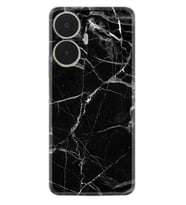 Realme C55 Kılıf Resimli Desenli Baskılı Silikon Fragile Black Mermer 1378