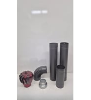 Dorello Fırıldaklı Pelet Sobası Baca Boru Seti – 2×70 cm + 33 cm Boru + Dirsek + 10’’ → 13’’ Adaptör