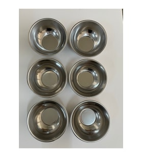 PASLANMAZ ÇELİK TAS,KASE KALIN PARLAK ÇELİK 13.5CM (NO.2) 6 LI PAKET