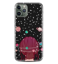 Iphone 12 Pro Max Uyumlu Kılıf Desenli Silikon Güzel Kılıf Space Woman 1311