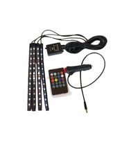 12 Ledli RGB Işıklı Araç Içi Ayak Altı Led Oto Ampul Kumandalı 7 Renk