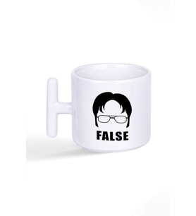 Dwight Schrute False The Office Baskılı T Kulplu Latte Fincan Kupa Bardak