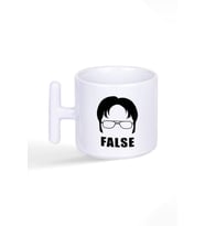Dwight Schrute False The Office Baskılı T Kulplu Latte Fincan Kupa Bardak