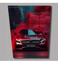 Kırmızı Mercedes ve Duman Tablosu