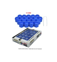 Bijon Kapağı Düz 19 Mm Mavi 20 Li Set