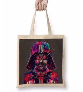 Darth Vader Paint 2 Bez Çanta Uzun Saplı