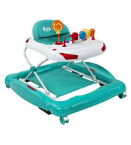 Babyhope 219 Tobby Salla Yürüteç Müzikli Oyuncaklı Lüks Yürüteç  Örümcek (Su Yeşili)