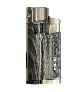Cohiba 4 Torch Pürmüz Delicili Karbon Desenli Metal Puro Çakmağı - TR9613