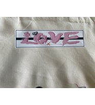 18X4 CM ÜTÜ İLE YAPIŞAN LOVE YAZILI BASKI TRANSFER BASKI TİŞÖRT BASKI ARMA