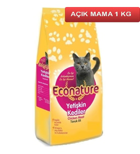 Econature Tavuk Etli Kedi Maması 1 Kg AÇIK