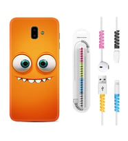 Samsung J6 Plus J7 Prime J7 Pro M20 Kılıf Kablo Koruma Spiral Silikon Dişlek 1615