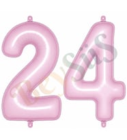 24 Rakam Folyo Balon pembe Rengi (76 cm)