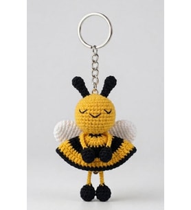 Maskot Kelebek Amigurumi Organik Anahtarlık Oyuncak