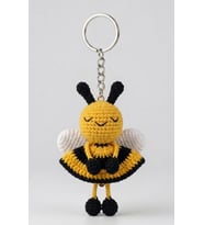 Maskot Kelebek Amigurumi Organik Anahtarlık Oyuncak