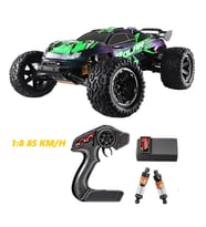 ELEKTRİKLİ RC 1:8 ÖLÇEK SERVO MOTOR SÜSPANSİYONLU ARAZİ ARACI SPOR ARAÇ 85 KM HIZ RC ARAÇ (Yeşil)