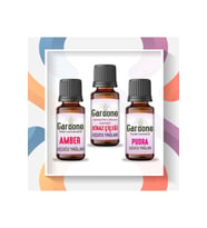 Amber + Kiraz + Pudra ( Oda Kokusu Aroma Terapi Buhurdanlık / Difüzör Yağı ) 3 Adet x 10 ML