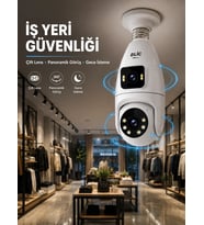 Wi-fi Çift Lens Ampul Kamera Akıllı Ev Güvenliği