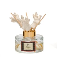 Yılbaşı 150 ml Geyik Seramik Taş Bambu Çubuklu Spice Orange Oda Kokusu (Şeffaf)