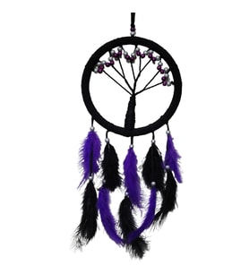 River World Tasarımı Hayat Ağacı Dream Catcher Mor İncili