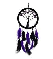 River World Tasarımı Hayat Ağacı Dream Catcher Mor İncili