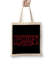 Pornstar Stranger Things Logo Bez Çanta Uzun Saplı