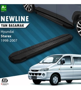 S-Dizayn Hyundai H-1 Starex Uzun Şase NewLine Siyah Yan Basamak 213 Cm 1998-2007 A+ Kalite
