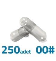Büyük Boy Şeffaf Boş İlaç Kapsülü 00'' 250 Adet-1000mg Helal Sertifikalı