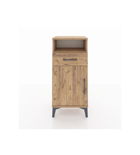 Arges Komodin 2 Raflı Tek Çekmeceli Tek Kapaklı 44x30x96 Çam-Çam