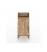 Arges Komodin 2 Raflı Tek Çekmeceli Tek Kapaklı 44x30x96 Çam-Çam