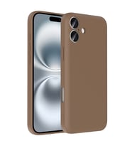 Apple iPhone 16 Plus Uyumlu Kılıf Kamera Korumalı Kartlık Hazneli Zore Vitra Kapak (Kahverengi)